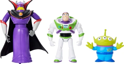 История Игрушек: Базз Лайтер, Зург, Инопланетянин Disney Pixar Storytellers Toy Story Buzz Lightyear, Zurg & Alien Posable Toys Mattel