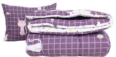 Набір вовняний MirSon Зима №3050 Color Fun Line Whales (ковдра + подушка середня) 220х240+50х70 (2200004844299)