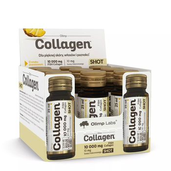 Препарат для суставов и связок Olimp Collagen 10000 mg Shot, 9*25 мл - Ананас