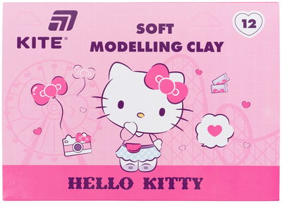 Пластилін восковий Kite Hello Kitty 12 кольорів 240 г (HK25-1086)