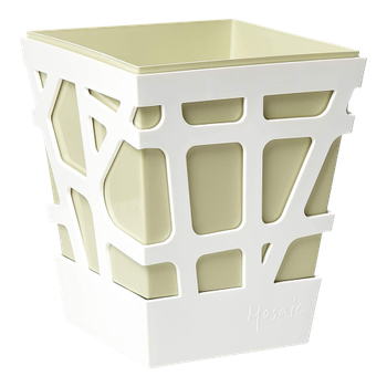 Вазон Idel Flowerbox квадратний фісташковий/білий 17см (740040)