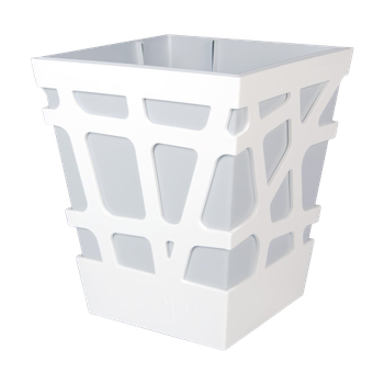 Вазон Idel Flowerbox квадратний сірий/білий 17см (740033)