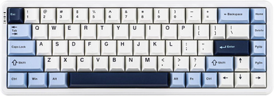 Ігрова клавіатура Ajazz AK680 MAX White-Blue Магнітні свічі
