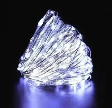 Гирлянда праздничная Xmas 30 Led 3M на медной проволоке (Капля росы) W WHITE от батареек+USB (300) HS HS для нового года, для праздника