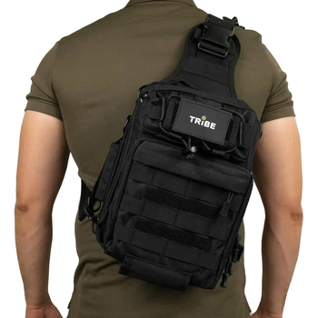 Сумка тактическая через плечо Tribe Sling Pack 6,5L black