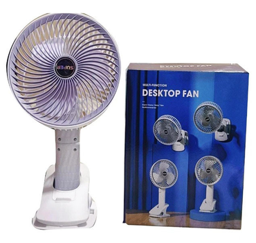 Міні вентилятор Desktop fan ручний з прищіпкою портативний акумуляторний переносний на акумуляторі USB