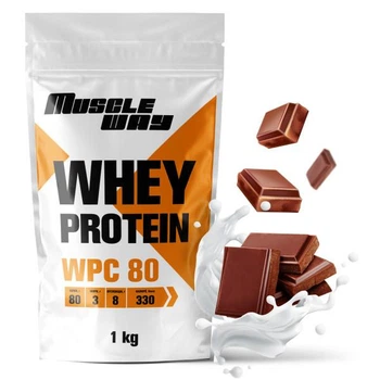 Протеин сывороточный MuscleWay Protein 80% концентрат 1 кг на 26 порций Молочный шоколад (14-125-ksb80-mw-rs-3)