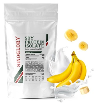 Протеин соевый изолят Sinoglory Soy Protein 90% на 30 порций 1 кг Банан (14-125-soy-b-1)