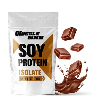 Протеин соевый изолят MuscleWay 90 % в порошке на 15 порций 500 г Шоколад (33-126-SOY90-MW-500/1)