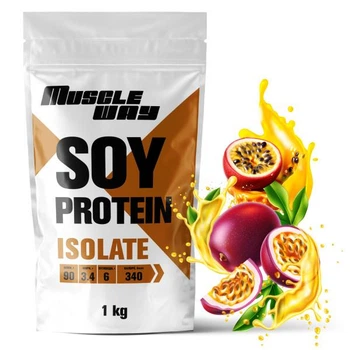 Протеин соевый изолят MuscleWay 90 % в порошке на 30 порций 1 кг Маракуйя (33-126-SOY90-MW/10)