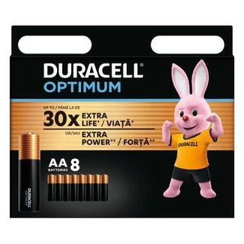Батарейка лужна DURACELL OPTIMUM LR06/АА ціна за 8шт