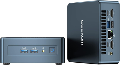 Мини ПК GEEKOM Mini IT12 / Intel Core i5-12450H / RAM 16GB / SSD 512GB / 2 х HDMI / LAN / Wi-Fi 6E / Bluetooth 5.2 / Windows 11 / Black Б/В