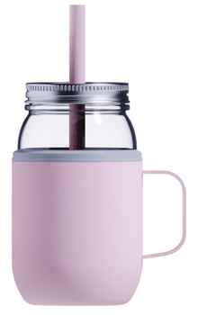 Kubek ze słomką Asobu Moonshine różowy 480 ml (842591047770)