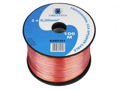 Кабель акустический Cabletech 2x0.20 CCA 100м прозрачный KAB 0351