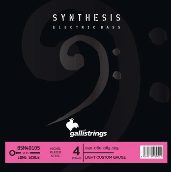 Струни для бас-гітари Gallistrings BSN40105 (.040-.105), Synthesis, LIGHT CUSTOM, Nickel