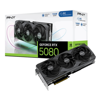 Видеокарта PNY GeForce RTX 5080 16GB OC Overclocked Triple Fan (VCG508016TFXPB1-O)