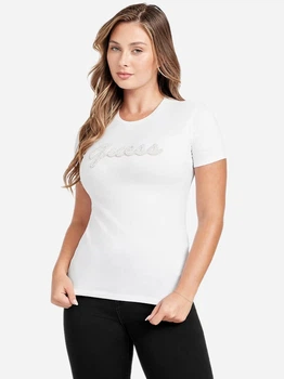Футболка хлопковая женская Guess 487683694 L Белая (1159827424)