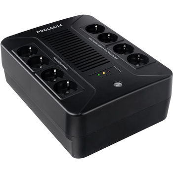 Джерело безперебійного живлення ДБЖ Prologix 600ВА/360 Вт 7Ah 8xSchuko Black (PLP650VA8LED)