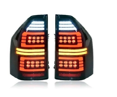 Задние фары альтернативная тюнинг оптика фонари LED на Mitsubishi Pajero 3 черная 99-06 Митсубиси Паджеро L3064