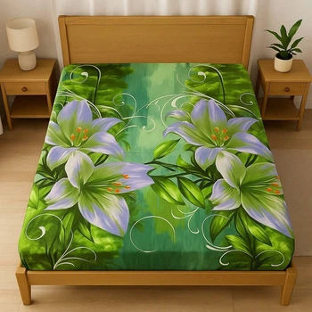 Простирадло на гумці "Lily" з бязі голд 180х200 см