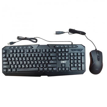 Комплект мембранной клавиатуры и мыши с RGB подсветкой UKC 9541 от USB