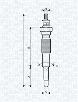 Свічка розжарювання Magneti Marelli (062900063304)