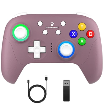 Бездротовий геймпад Anbernic RG P01 з ефектом Холла для Windows 10, 11, Android, iOS, Steam Deck Purple