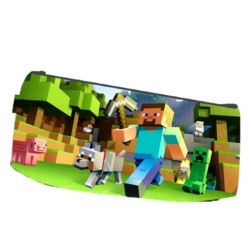 Пенал шкільний Майнкрафт Minecraft двосторонній 22х11 см (pn_0078)