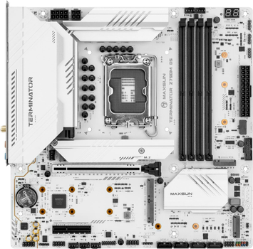 Материнська плата Maxsun Terminator Z790 D5 ICE (MS-TERMINATOR Z790 D5 ICE) (Socket 1700, Intel Z790, Micro-ATX)