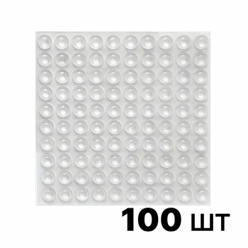 Самоклеящиеся силиконовые амортизаторы 6×1,5 мм, 100 шт, прозрачные