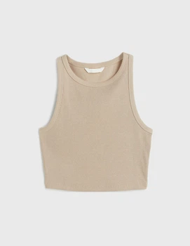 Майка H&M Ж1116001 (10492515) колір бежевий S