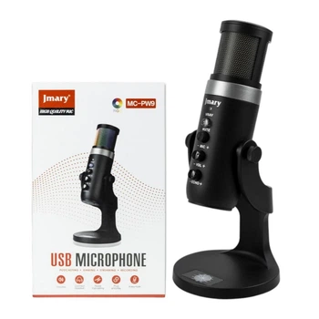 Настольный USB-микрофон Jmary MC-PW9 для записи, стриминга и видеосвязи