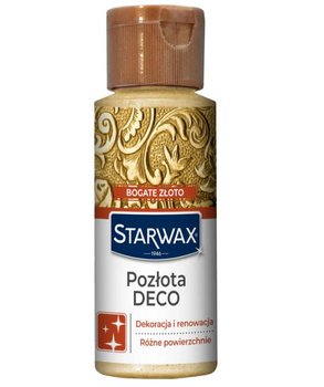Декоративное покрытие позолота Starwax Deco, оттенок «Богатое золото», 59 мл (5900789000329)