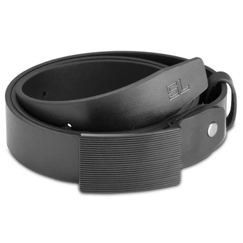 Ремень мужской кожаный Semi Line Black (P8233-0 L)