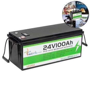 Тяговый аккумулятор Weekender FT24100LCD. 24V. 100A/h. LiFepo4. Дисплей. Аккумулятор для лодочного электромотора.