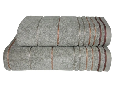 Полотенце махровое Parisa. Stripe Cotton D-272 серого цвета-50х90