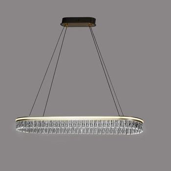 Люстра світлодіодна-LED овальна кришталева DIMMER Sneha (99659916055/1000 BLACK)