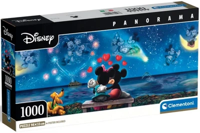 Пазли Clementoni Compact Panorama - Міккі і Мінні / Disney / 1000 елементів (39503)