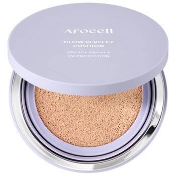 Тональный кушон с эффектом сияния Arocell Glow Perfect Cushion SPF50+ PA+++ №21, 15 г