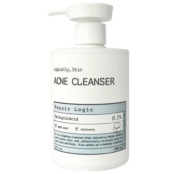 Очищающее средство для кожи лица и тела с акне Logically, Skin ACNE Cleanser, 300 мл