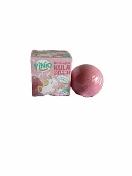 Бомбочка (сіль) у ванну Pinio Magic рожева для купання дітей (і дорослих) з іграшкою 140 г