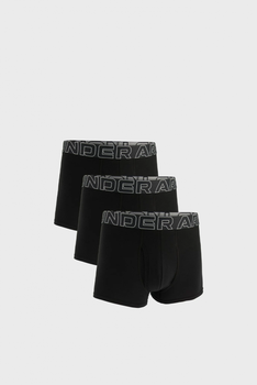 Труси боксери (3 шт) Under Armour Underwear Boxers UA PERFORMANCE COTTON - SOLID 3 3 S Чорний 1383891-001