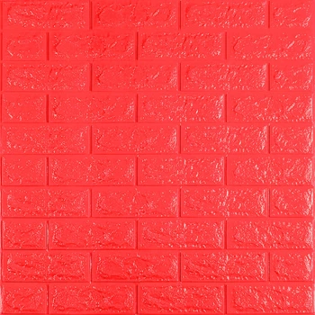3D панель самоклеющаяся 700x770x7мм кирпич Красный