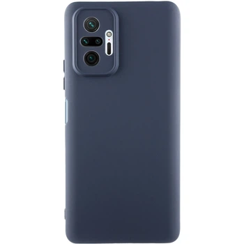 Кольоровий силіконовий чохол GETMAN із закритою камерою для Xiaomi Redmi Note 10 Pro (Синій / Midnight Blue) (221751)