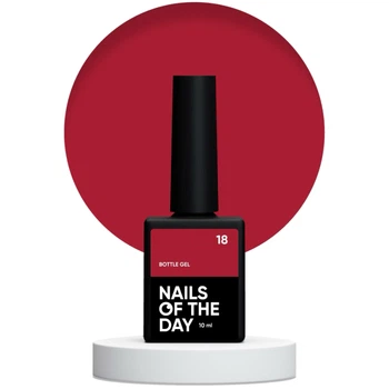 Гель NAILSOFTHEDAY Bottle Gel 18 Класично червоний надміцний 10 мл