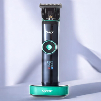 Акумуляторна машинка для стрижки Сlipper VGR Professional V-671Black 4 насадок 2500mAh LED display