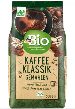 Кава мелена класична dmBio Kaffe Klassik Gemahlen 100% арабіка 500 г Німеччина