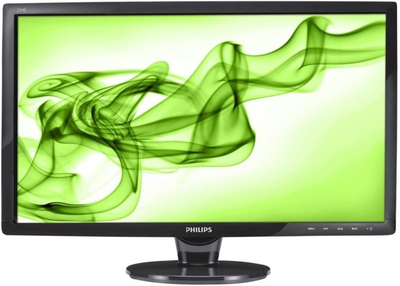 Монітор Philips 244E1 (24" TN/1920x1080/16:9/250кд/м2/5мс) (VGA/DVI/HDMI/VESA) Б/В