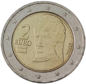 Монета Австрия 2 евро 2002 Биметалл UNC