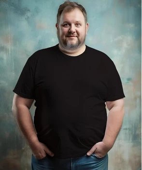 Футболка батал чоловіча 7XL Чорна